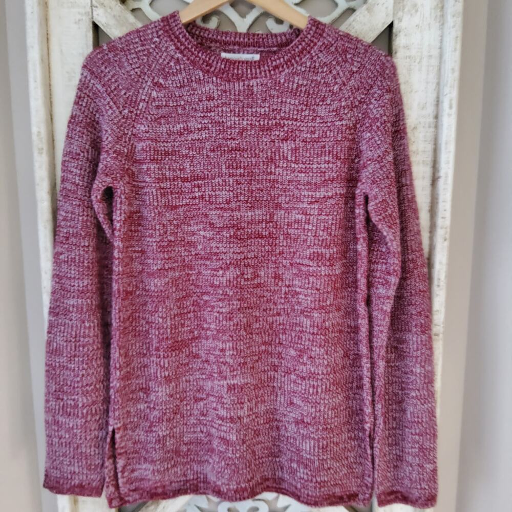 Hasting & Smith Marled Sweater PM Red Cozy Cottagecore Pullover